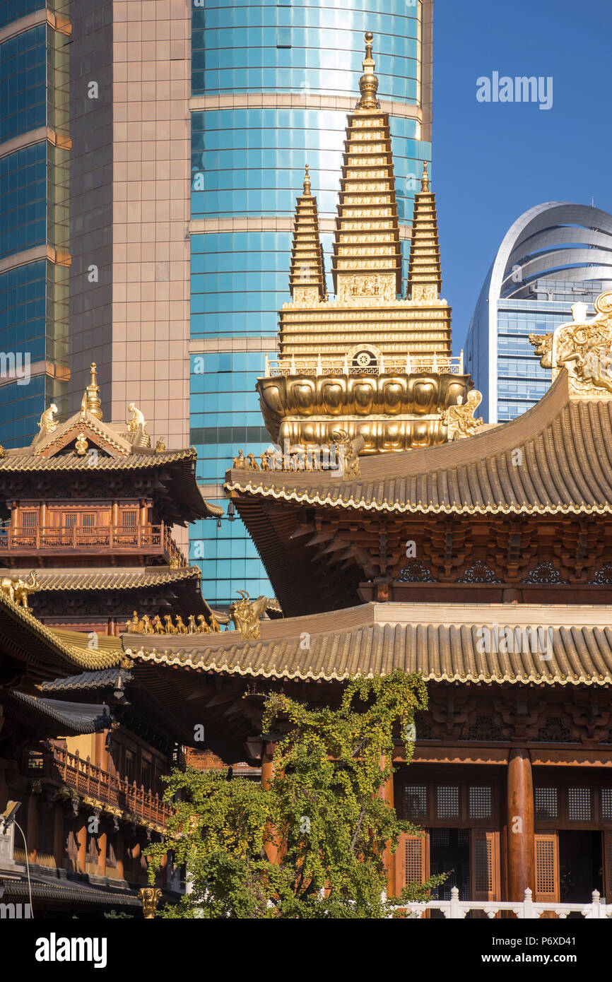 Tempio di Jing'an, Shanghai, Cina Foto Stock