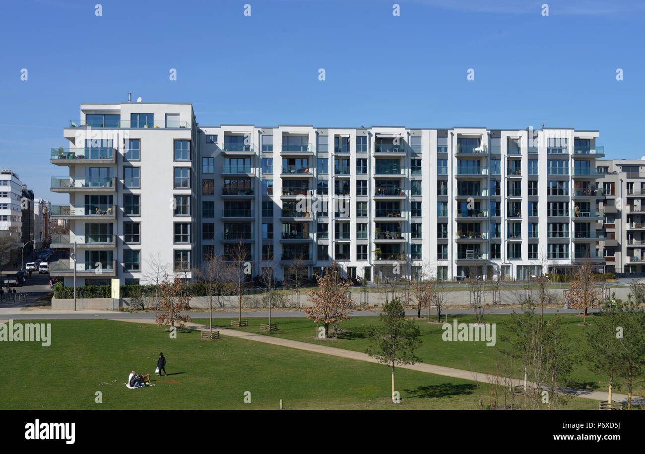 Neubauten, Parco am Gleisdreieck, il Tiergarten, nel quartiere Mitte di Berlino, Deutschland Foto Stock