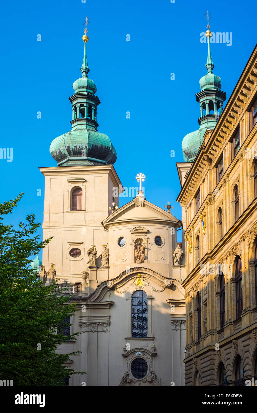 Repubblica Ceca, Praga Staré Mesto (Città Vecchia). Chiesa di St Havel (Kostel sv. Havla), costruito tra il 1723 e il 1738. Foto Stock