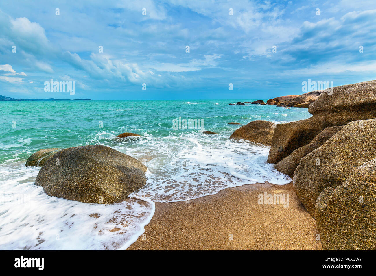 Mattina a Coral Cove Beach. Koh Samui, Thailandia. Foto Stock