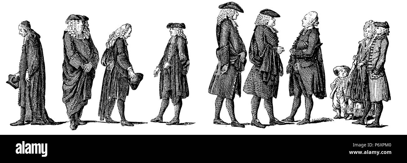 Berlin predicatori del XVIII secolo. Il facsimile di un attacco da parte di Daniel Chodowiecki, Daniel Chodowiecki 1893 Foto Stock