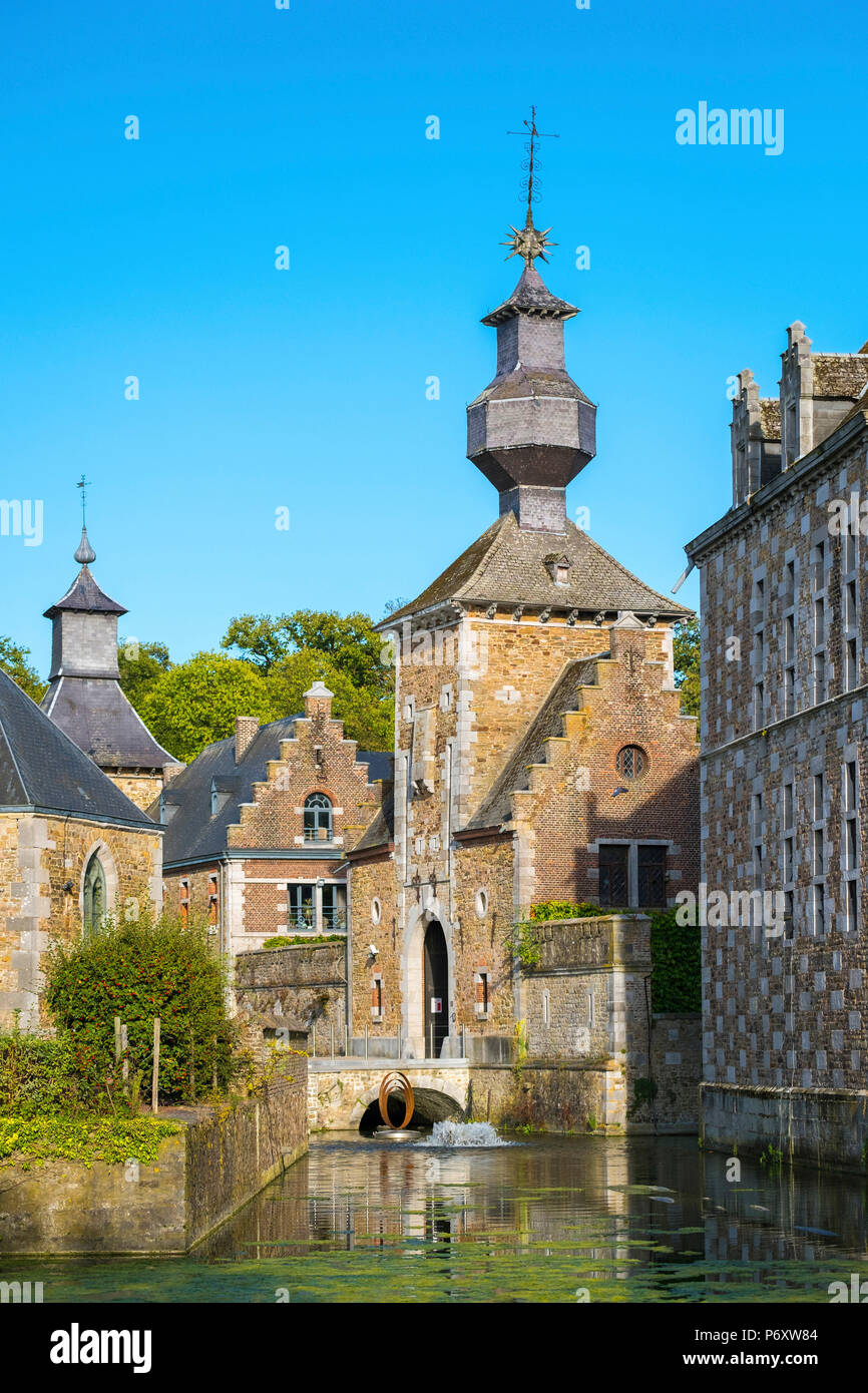 Belgio, Waloon (regione Vallonia), provincia di Liegi. Chateau de Jehay Castello. Foto Stock