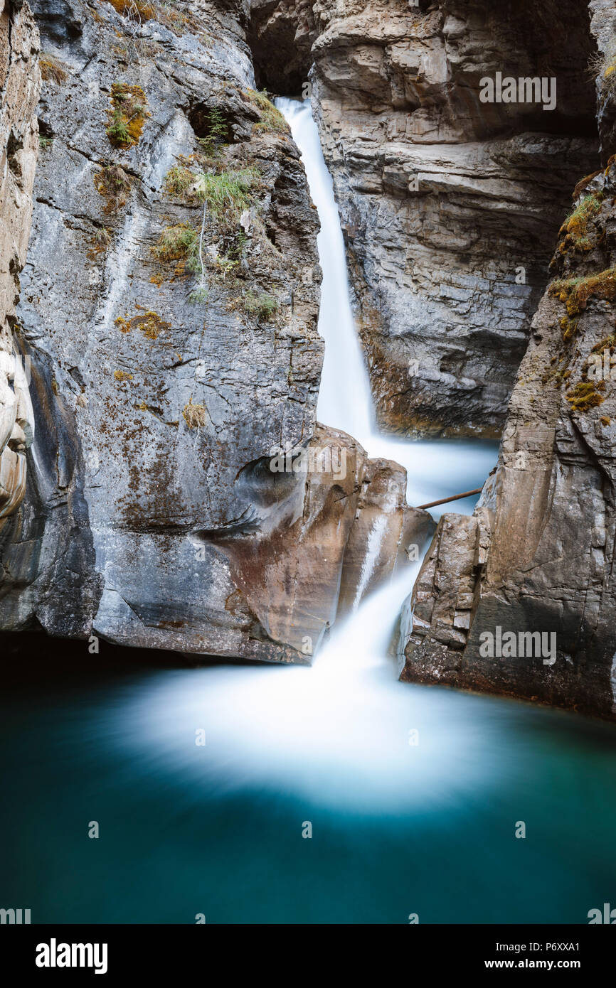 Jonston canyon, il Parco Nazionale di Banff, Alberta, Canada Foto Stock
