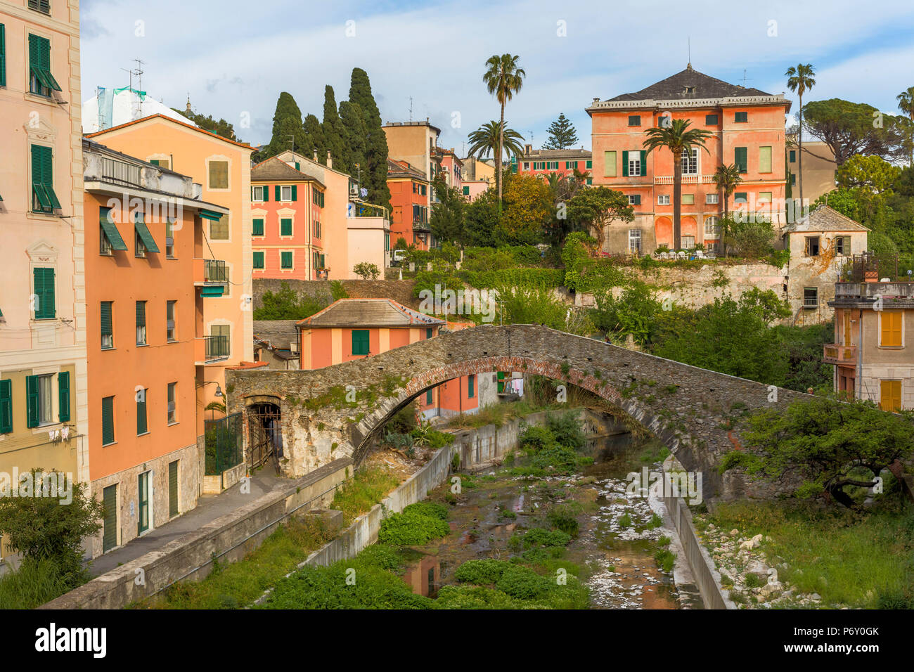 Nervi, villaggio di pescatori, quartiere di Genova, liguria, Italy Foto Stock