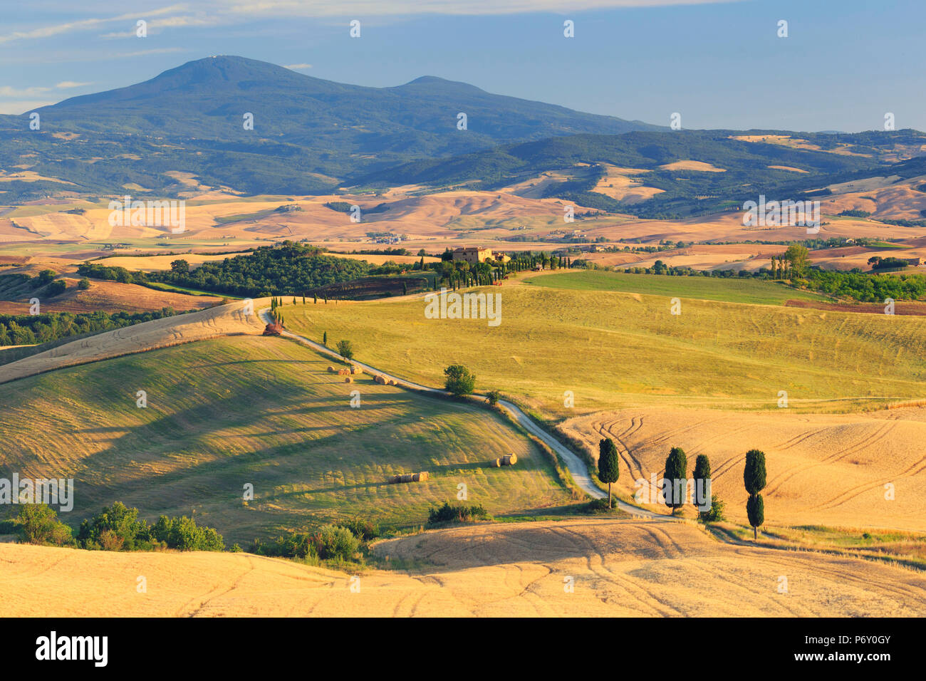 L'Italia, Toscana, San Quirico d'Orcia, Terrapille Agriturismo (featured in 'Il Gladiatore' immagine in movimento) Foto Stock