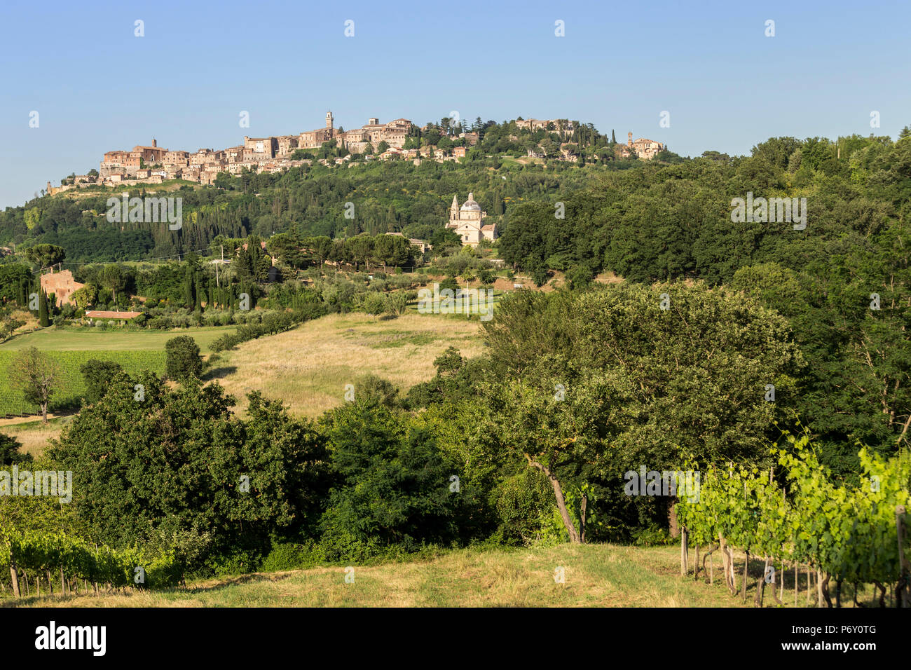 L'Italia. Toscana. Distretto di Siena Val di Chiana. Montepulciano. Chiesa della Madonna di San Biagio Foto Stock