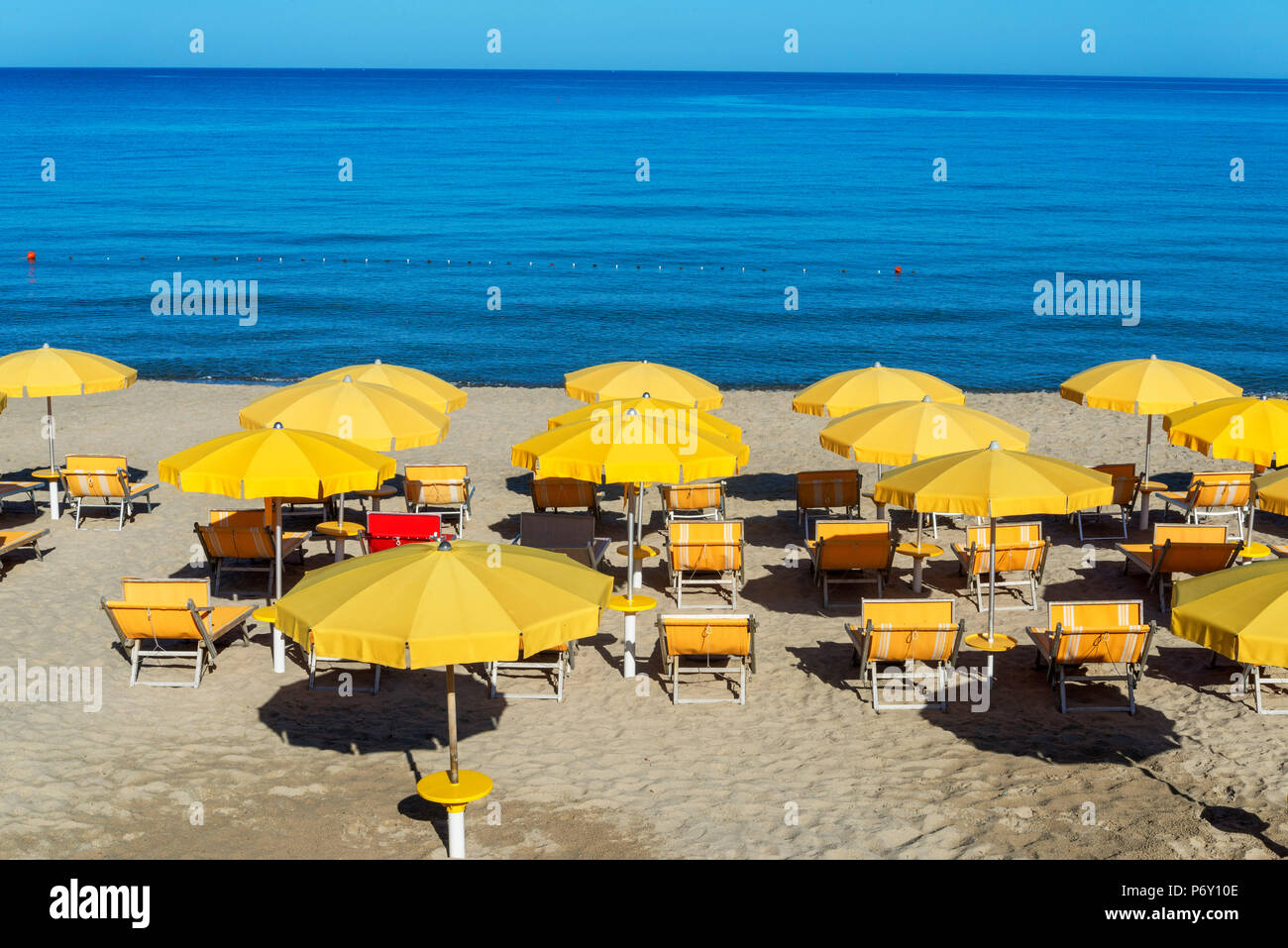Spiaggia cittadina, Cefalu, Sicilia, Italia, Europa Foto Stock
