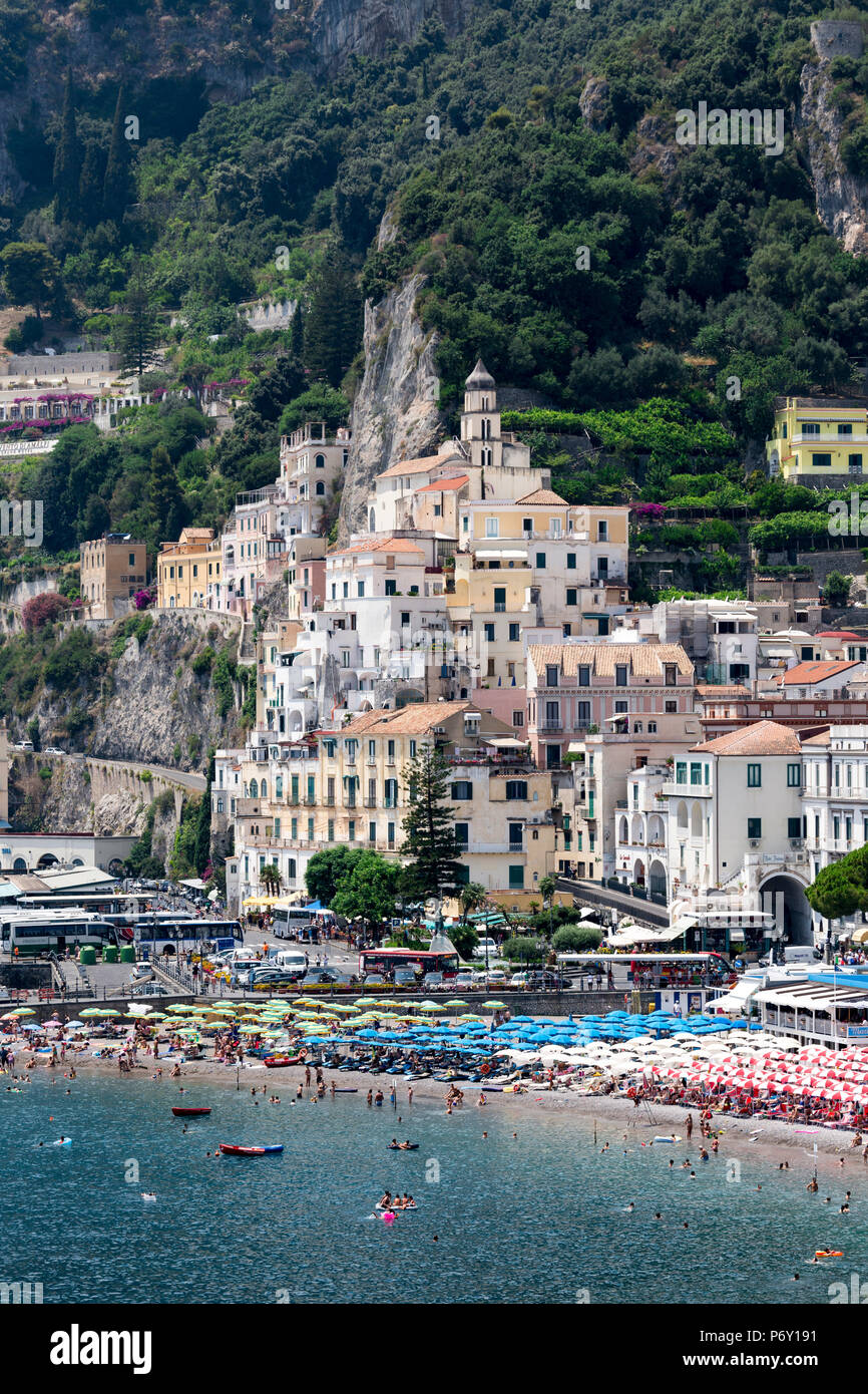 L'Italia, Campania, Costiera Amalfitana, Costiera Amalfitana. La città di Amalfi. Foto Stock