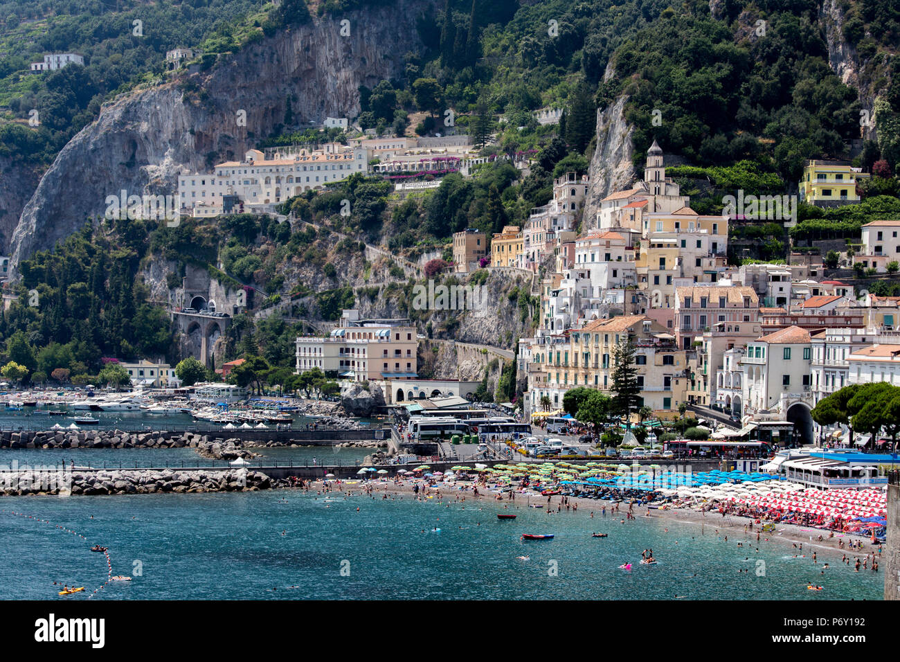 L'Italia, Campania, Costiera Amalfitana, Costiera Amalfitana. La città di Amalfi. Foto Stock