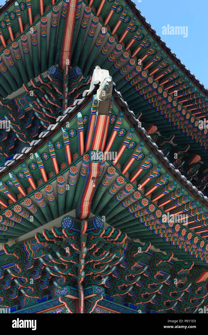 Corea del Sud di Seul Gyeonbokgung Palace, il cancello di ingresso Foto Stock