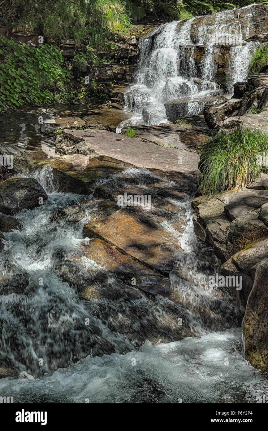Abruzzo. Monti della Laga e il Fosso dell'Acero Foto Stock