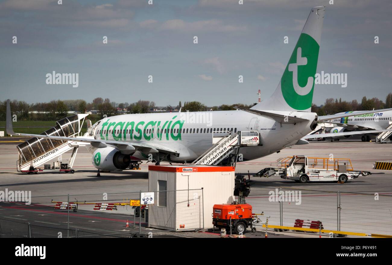 Panoramica dell'aeroporto di Rotterdam nei Paesi Bassi Foto Stock