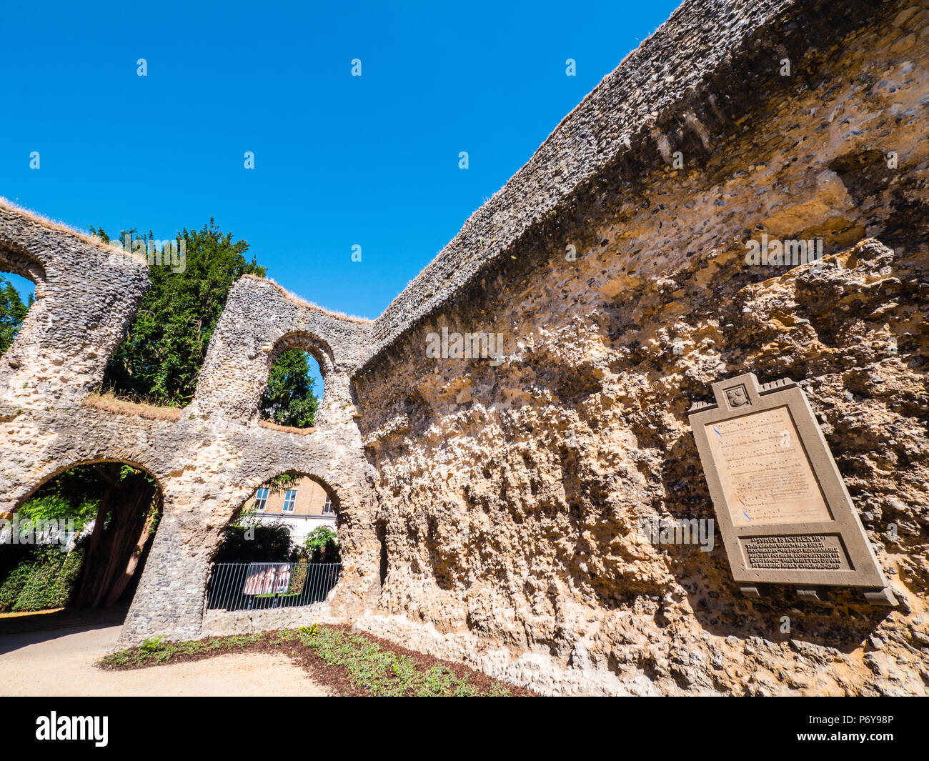 La Chapter House, lettura Abby rovine, oggi riaperto al pubblico, lettura Abby trimestre Reading, Berkshire, Inghilterra, Regno Unito, GB. Foto Stock