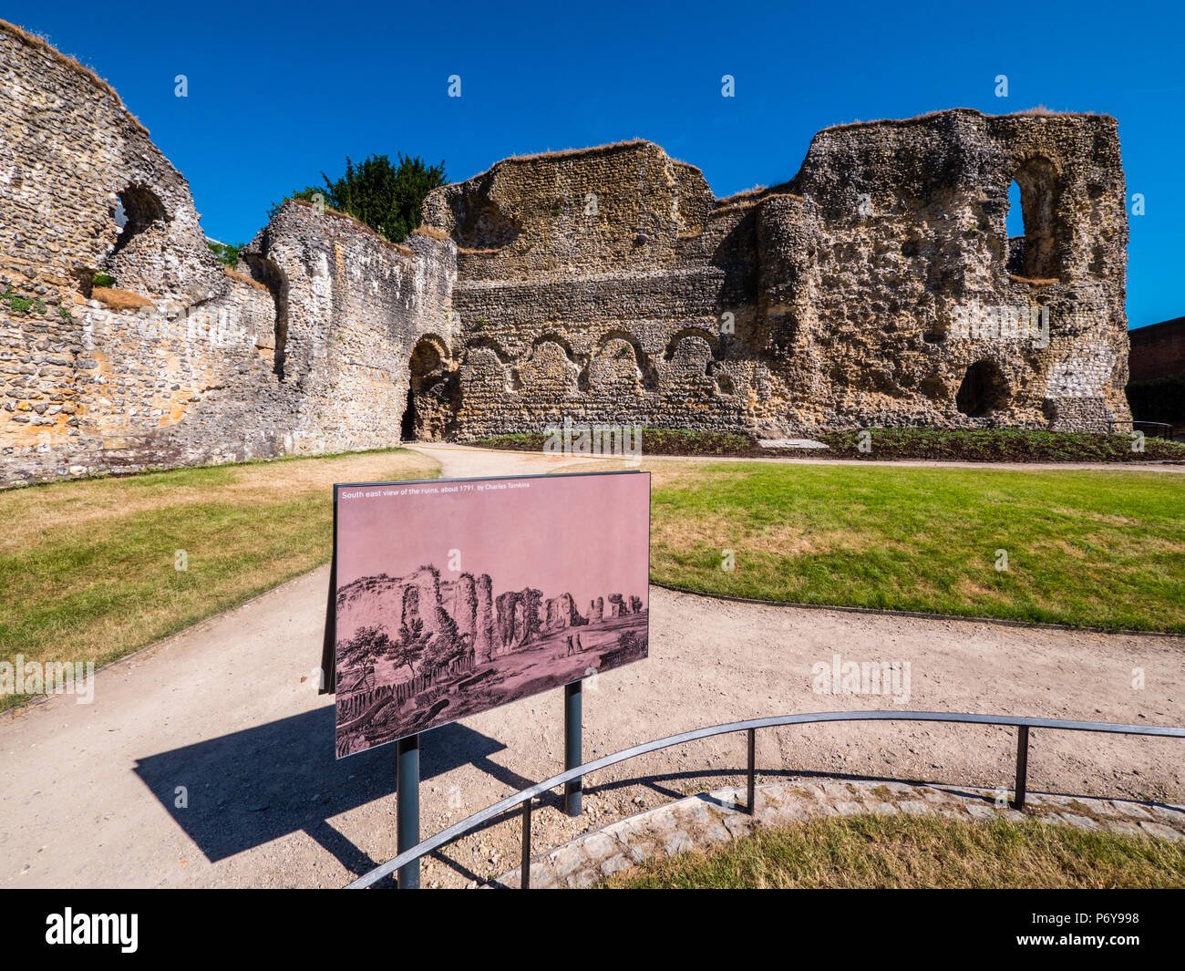 La lettura di Abby rovine, oggi riaperto al pubblico, lettura Abby trimestre Reading, Berkshire, Inghilterra, Regno Unito, GB. Foto Stock
