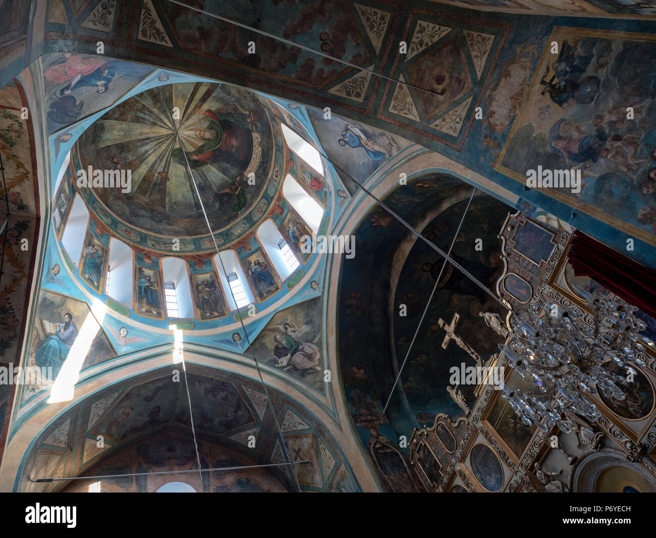 Cupola decorata di Saint George Cattedrale armena, Tbilisi, Georgia Foto Stock