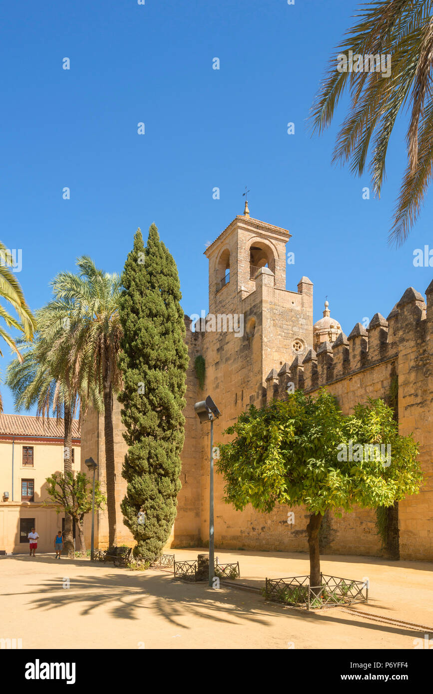 Alcazar dei Re Cristiani (Alcazar de los Reyes Cristianos), Cordoba, Andalusia, Spagna Foto Stock