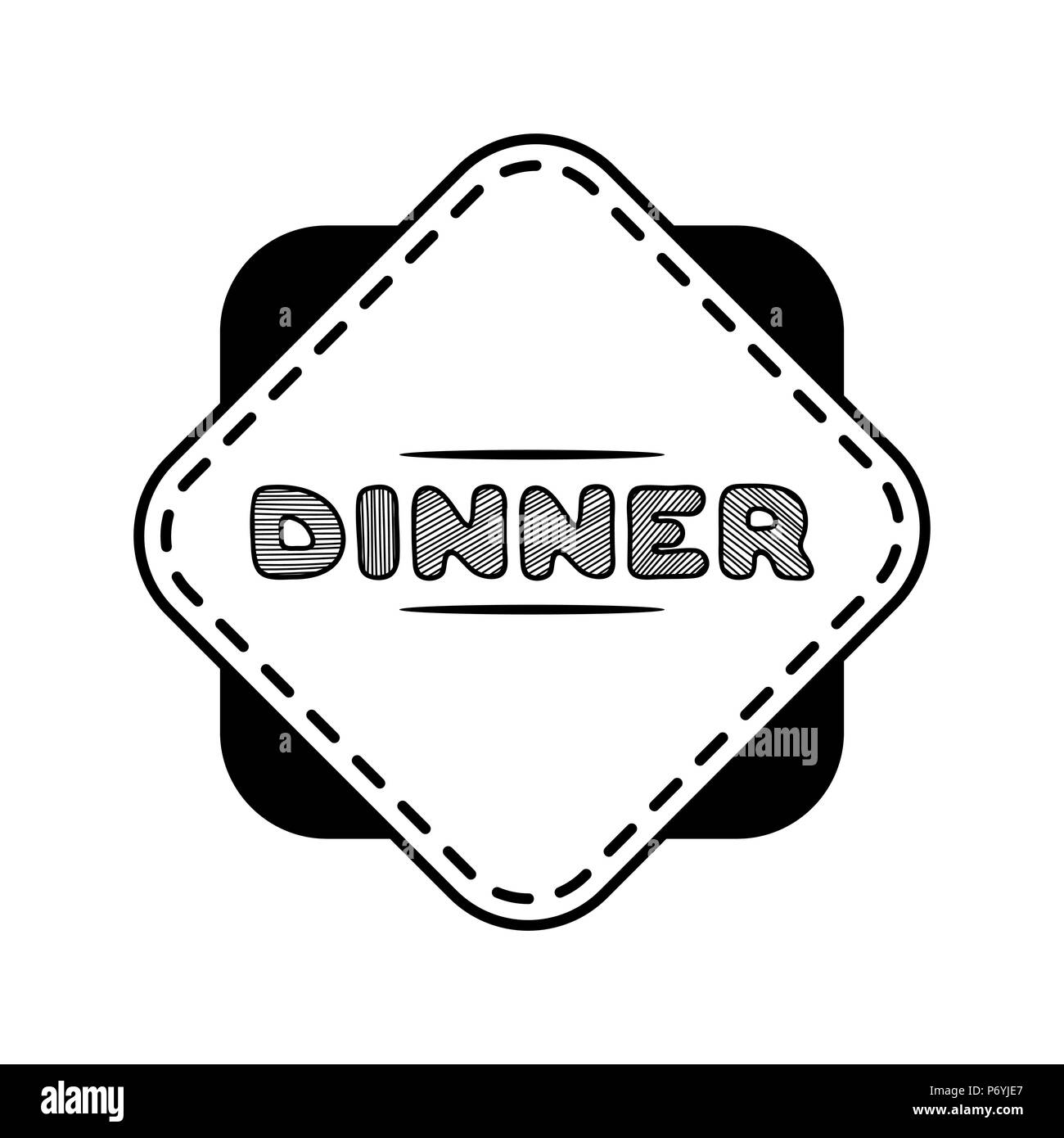 Disegnato a mano per menu cafe. Schizzo concetto illustrazione. Illustrazione Vettoriale