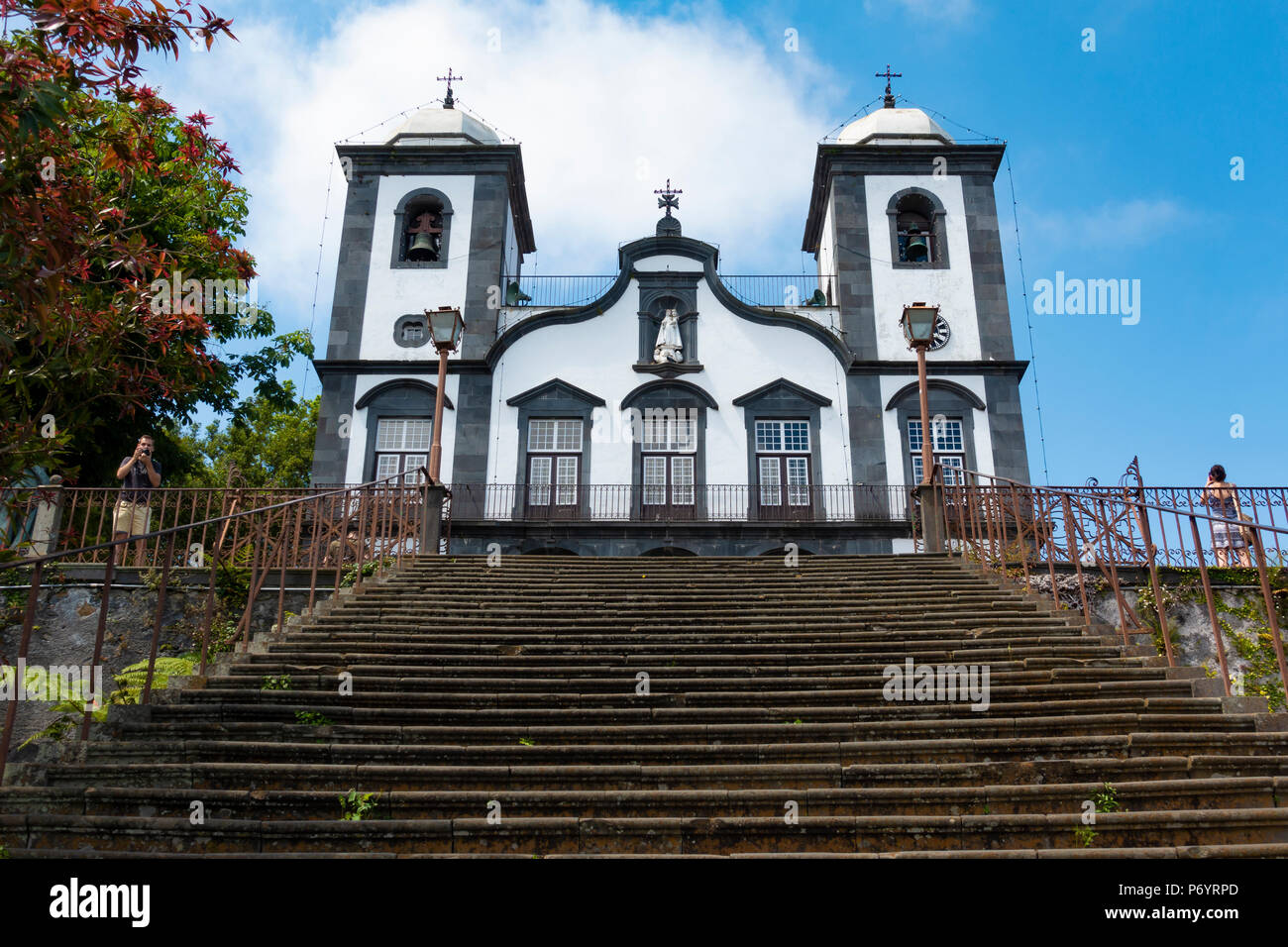 Igreja de Nossa Senhora do Monte- la Nostra Signora del Monte chiesa in Madeira, Portogallo. Foto Stock