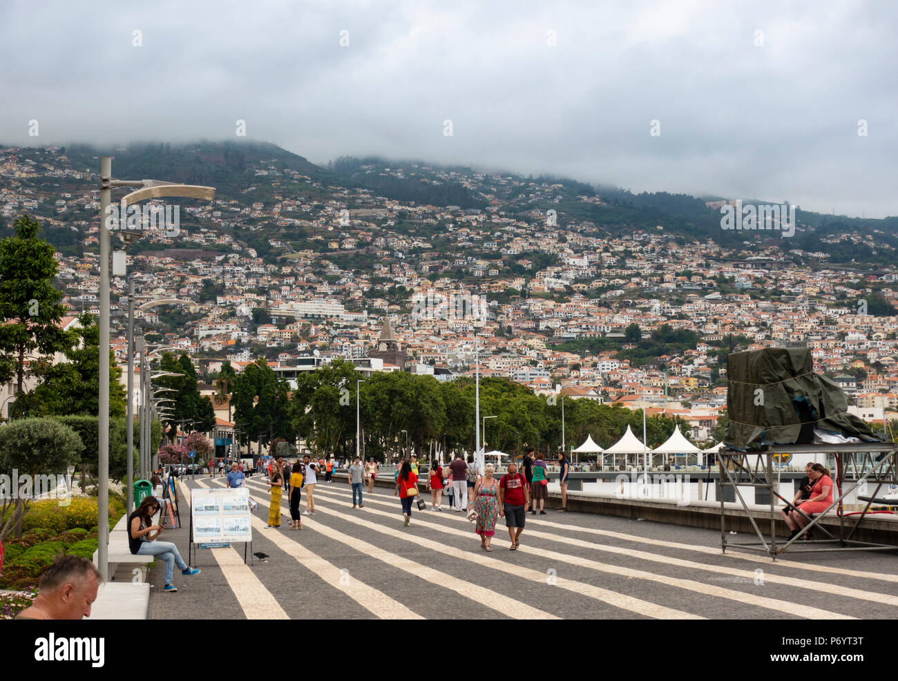 Lungomare di Funchal in Madeira, Portogallo. Foto Stock