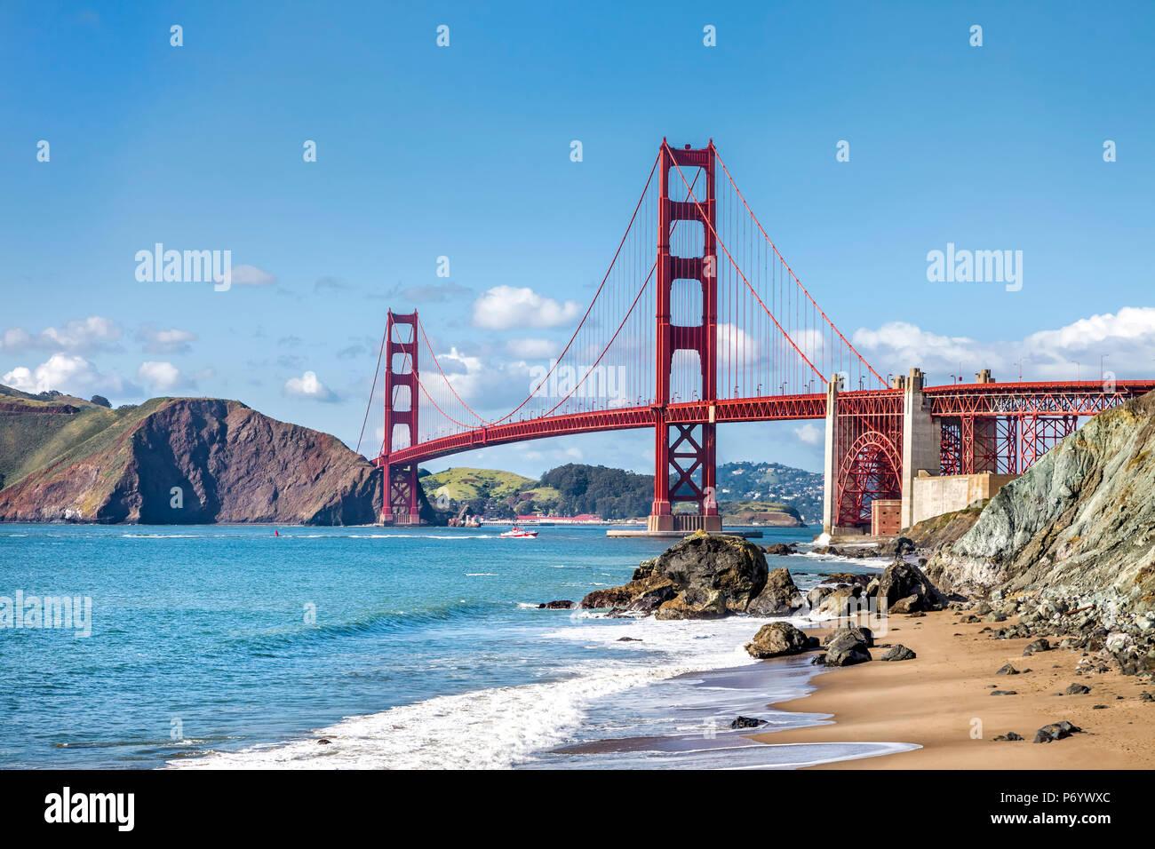 Golden Gate Bridge di San Francisco, California, Stati Uniti d'America Foto Stock