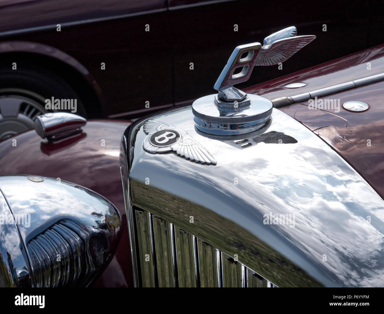 Vintage auto Bentley mascotte Foto Stock