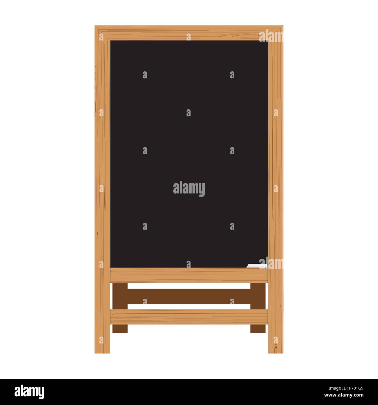 Menu Scheda di nero. Illustrazione Vettoriale. Elemento sul tema del ristorante business. Per Chalk disegno. Legno realistico scheda annunci. Illustrazione Vettoriale