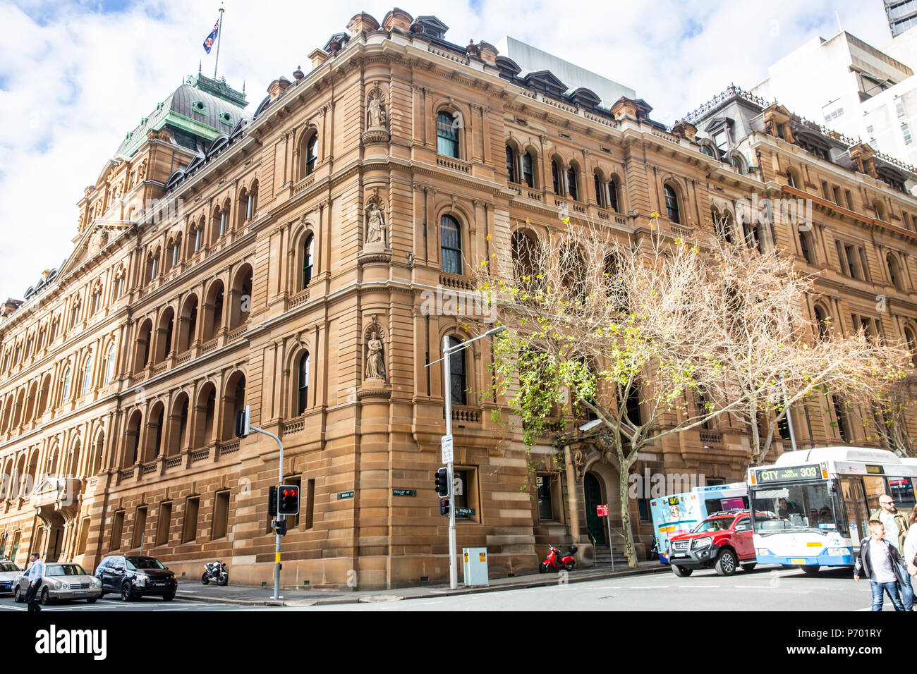 Arenaria Relazioni Industriali Commissione e Chief Segretariati edificio in Bridge Street, centro di Sydney, Australia Foto Stock