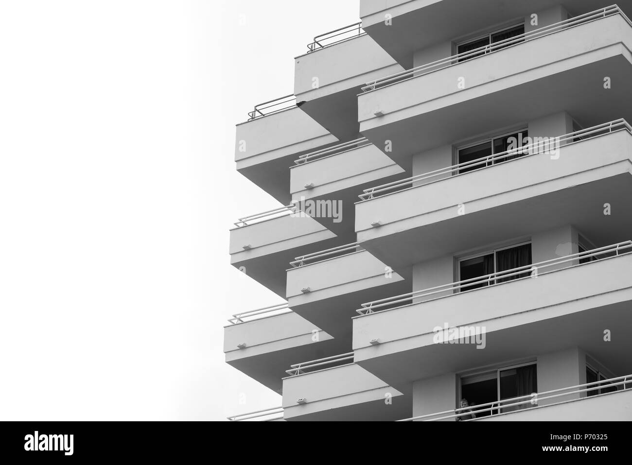 Hotel in calcestruzzo a Mallorca Foto Stock