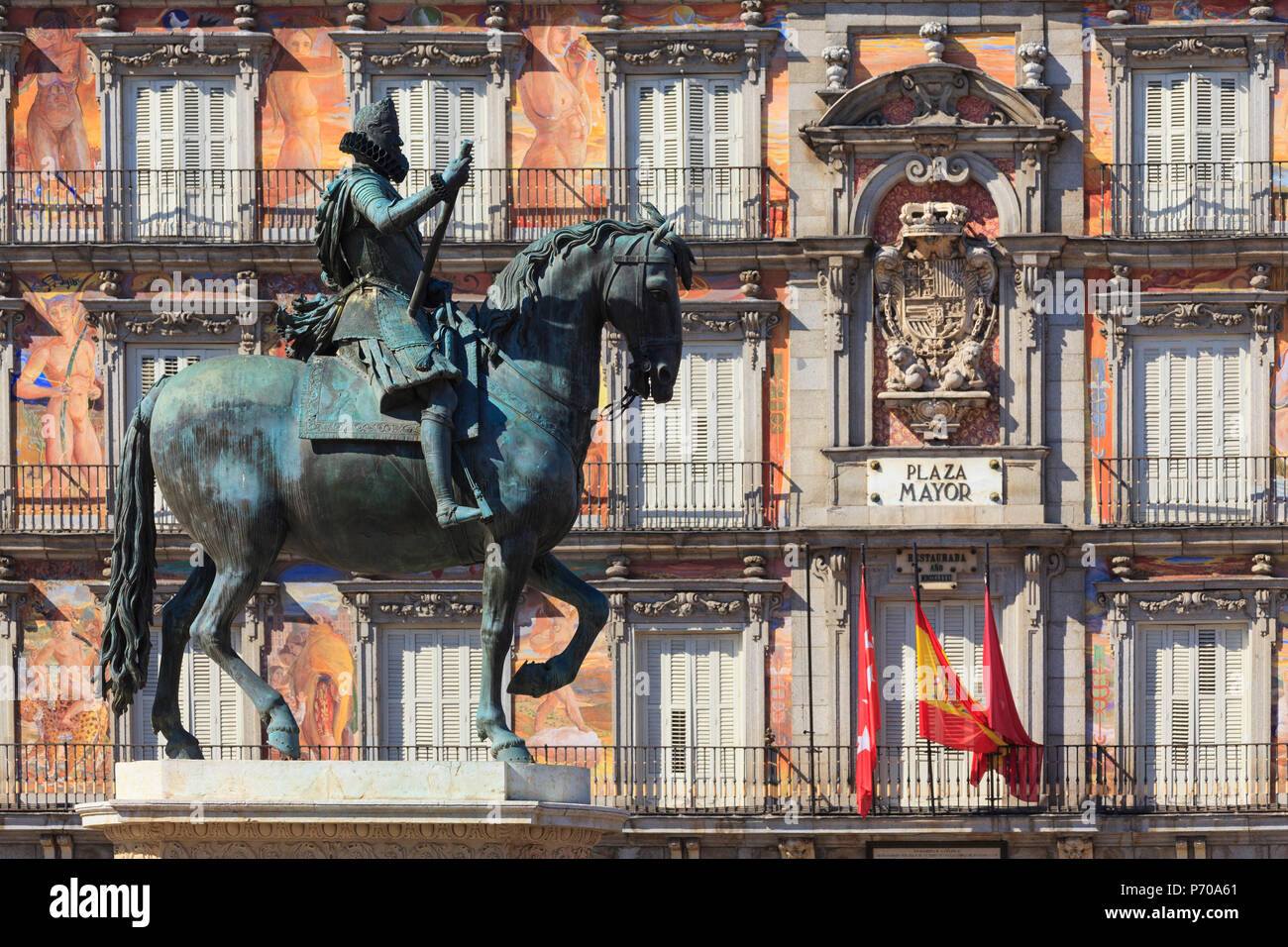 Spagna, Madrid, Plaza Mayor Foto Stock