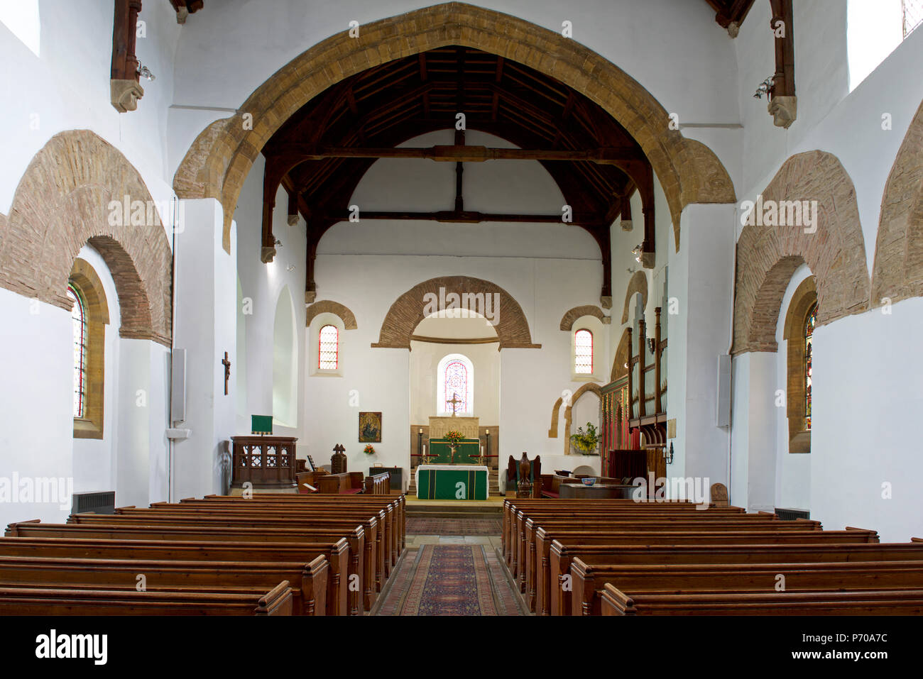 Chiesa di tutti i santi, Brixworth, Northamptonshire, England Regno Unito Foto Stock