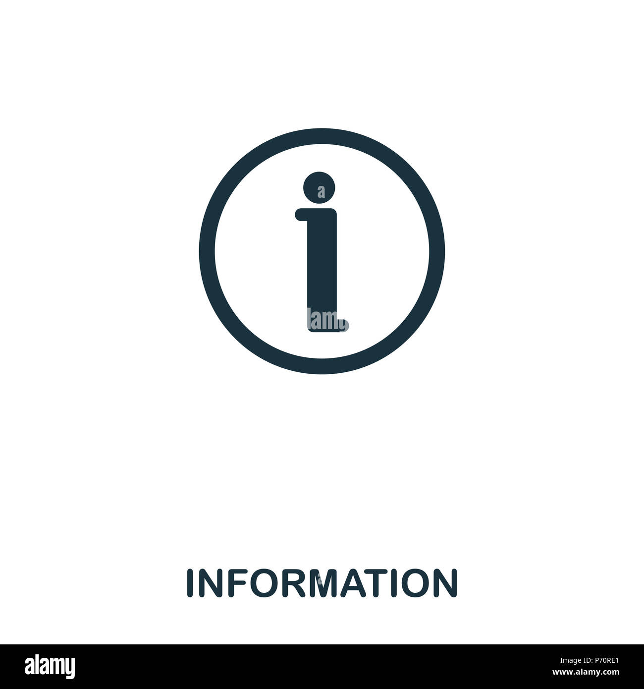 Icona informazioni. Linea di icona di stile design. UI. Illustrazione dell'icona Informazioni. Pittogramma isolato su bianco. Pronto per l'uso nella progettazione web, applicazioni softwar Foto Stock