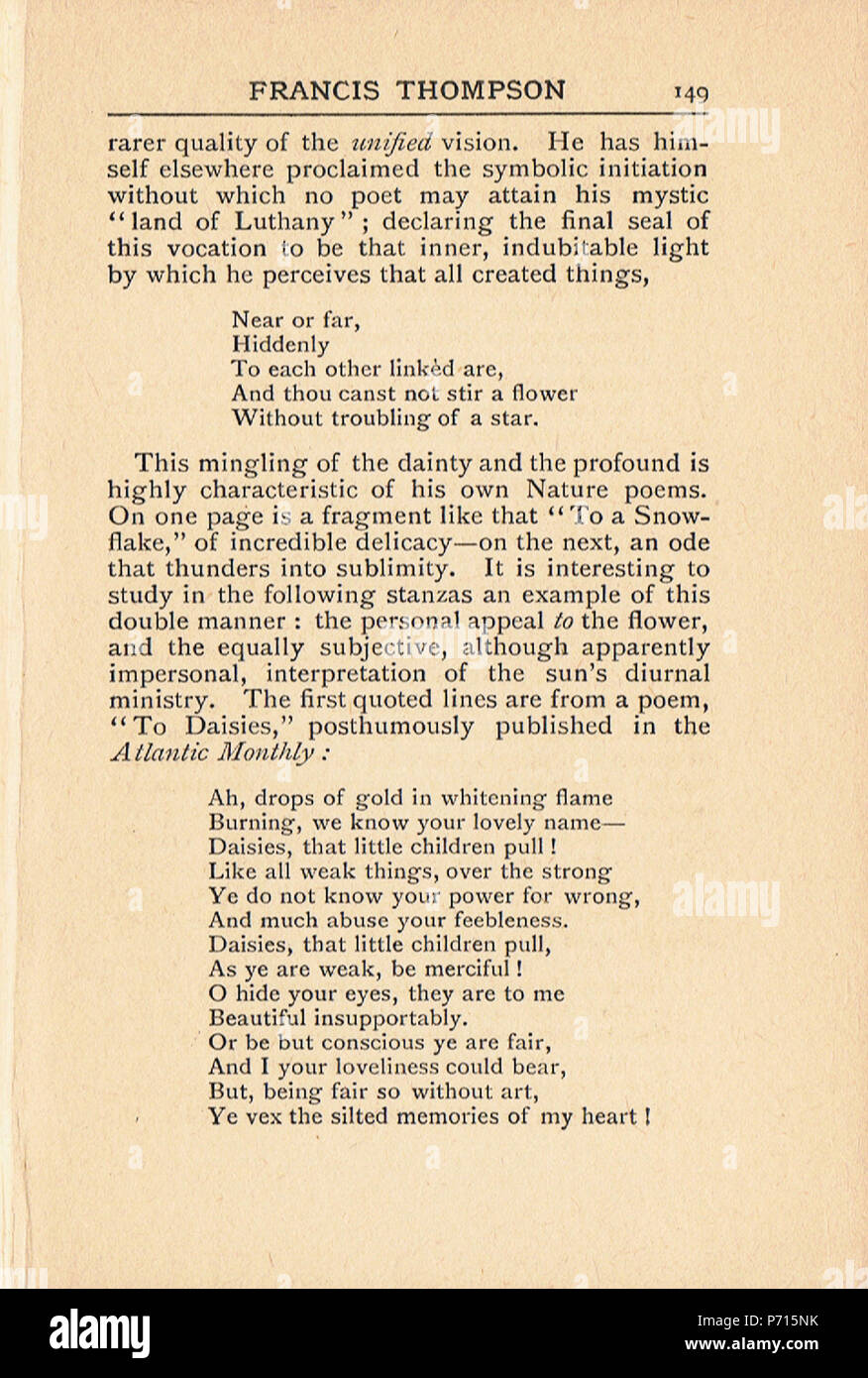 . Del poeta Chantry.. Inglese: la scansione del lavoro di Katherine Brégy 'del poeta Chantry' . N/A 5 del poeta Chantry pg 149 Foto Stock