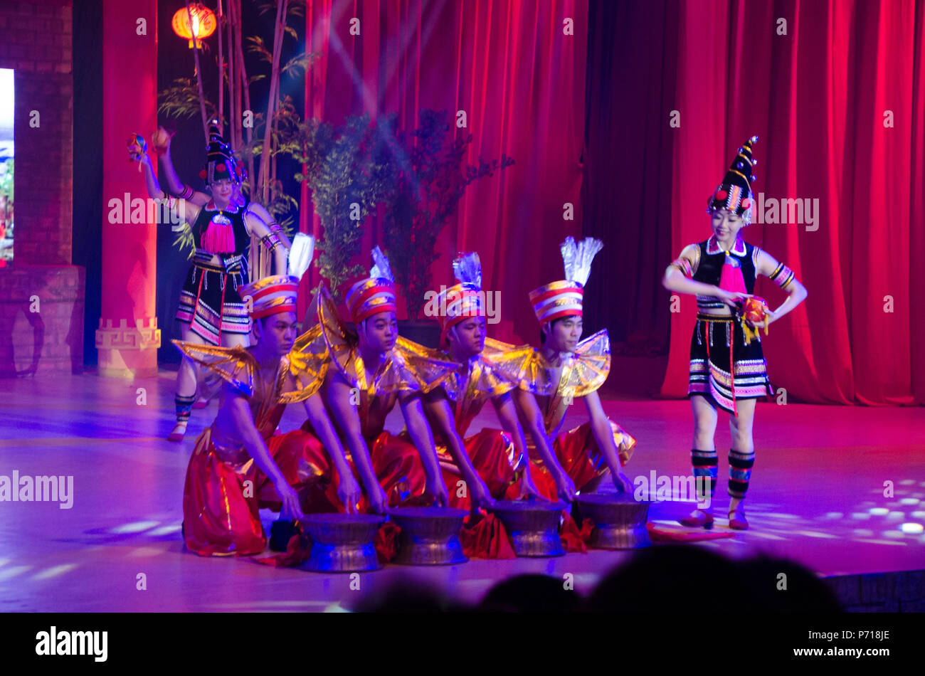 Cina Shaolin Monks Kung Fu Arti Marziali Show ( circo orientale in Ancol, Jakarta, Indonesia ) Foto Stock