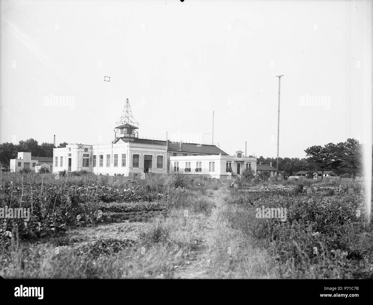 218 Station de La Doua, relais radiotélégraphique et radiotéléphonique - vue extérieure Foto Stock
