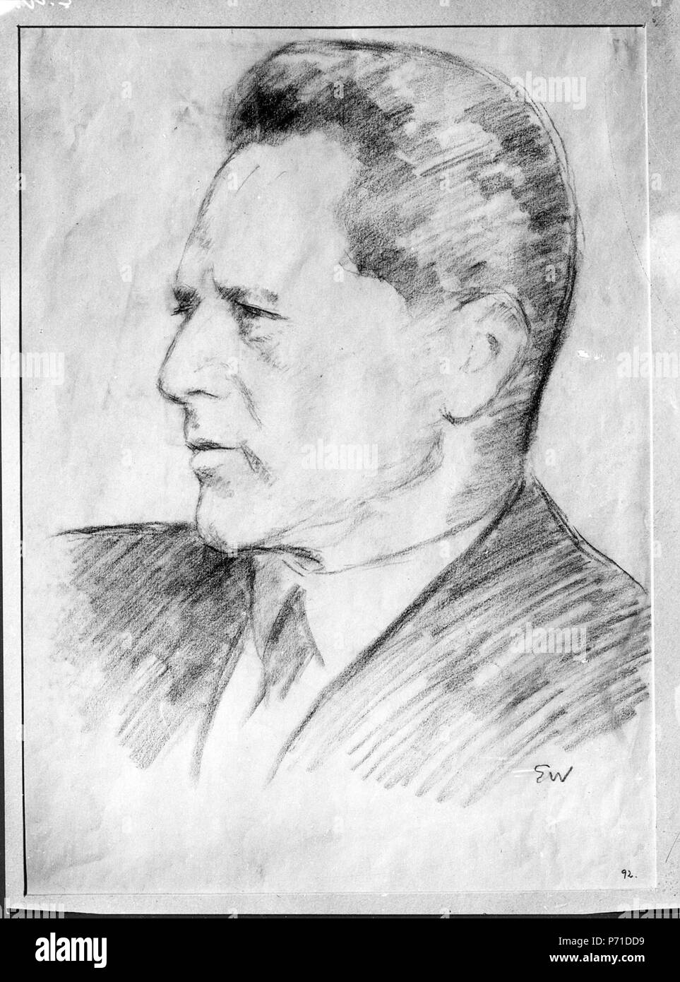 Norsk bokmål: Nikolai Nissen Paus av malto Erik Werenskiold . Nei primi anni del XX secolo 44 Nikolai Nissen Paus 2 Foto Stock