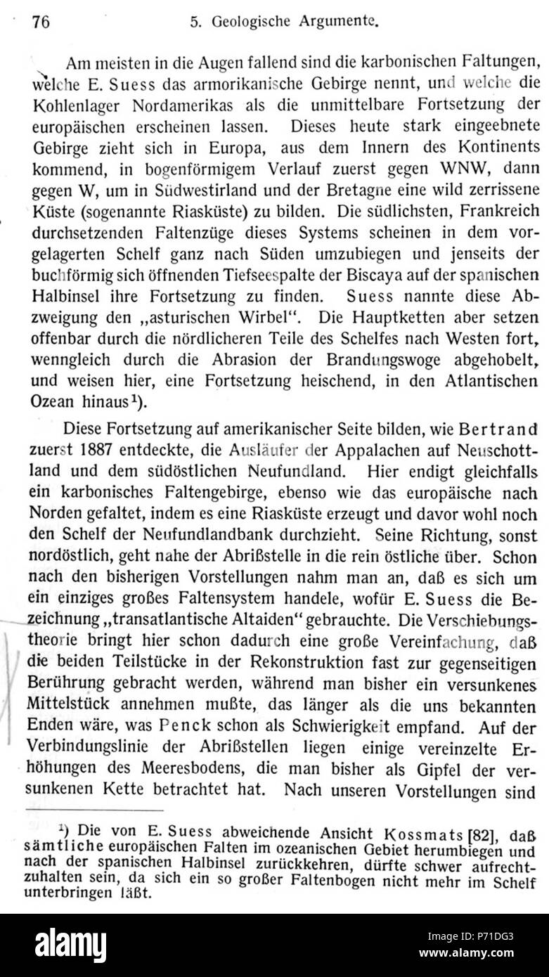 . Die Entstehung der Kontinente und Ozeane N/A 31 De Wegener Kontinente 076 Foto Stock