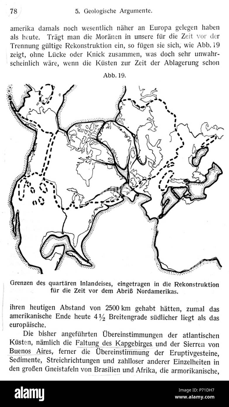 . Die Entstehung der Kontinente und Ozeane N/A 31 De Wegener Kontinente 078 Foto Stock