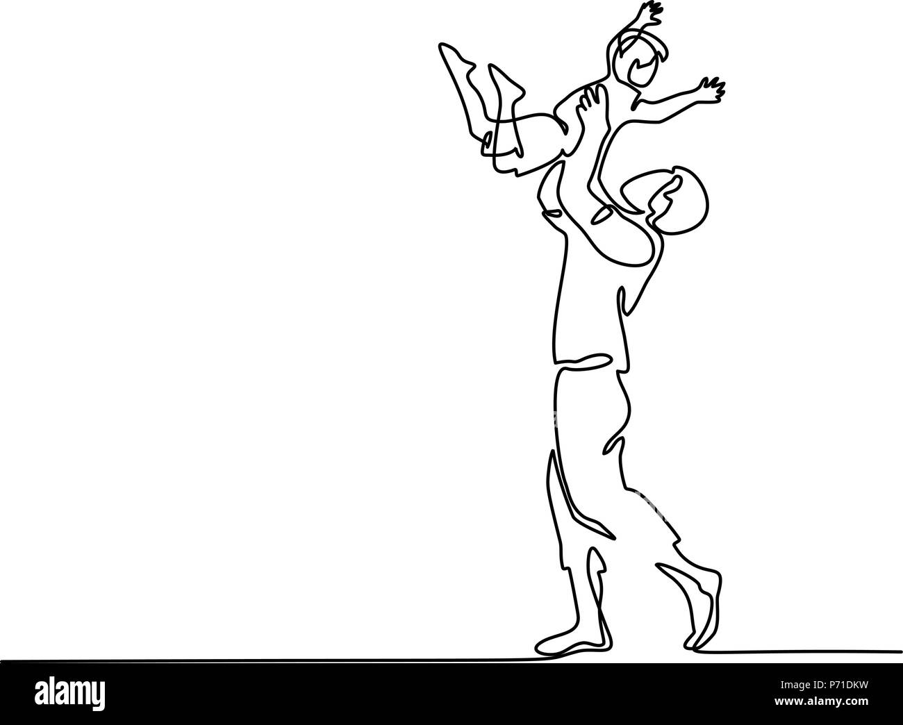 Padre con il figlio Illustrazione Vettoriale