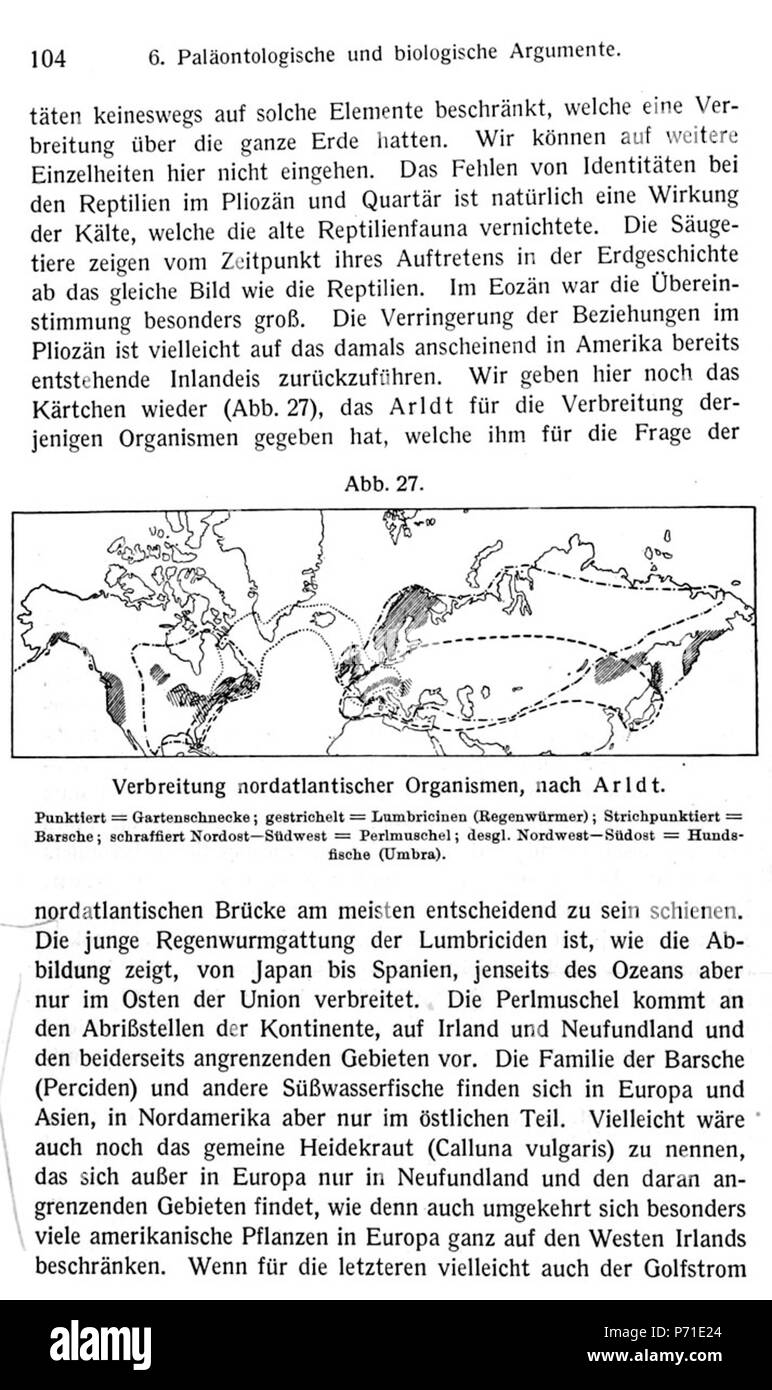 . Die Entstehung der Kontinente und Ozeane N/A 31 De Wegener Kontinente 104 Foto Stock