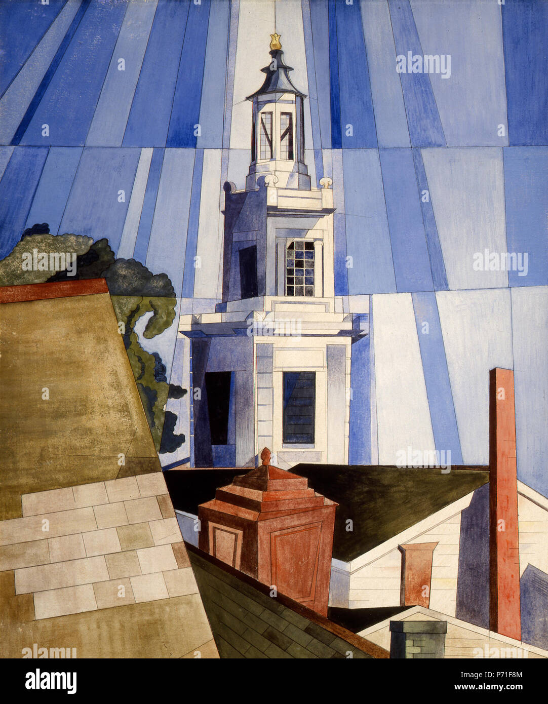 . La torre . Altezza: 23,2 in (59 cm); Larghezza: 19,5 pollici (49,5 cm) . 1920 33 la torre da Charles Demuth, Columbus Museum of Art Foto Stock