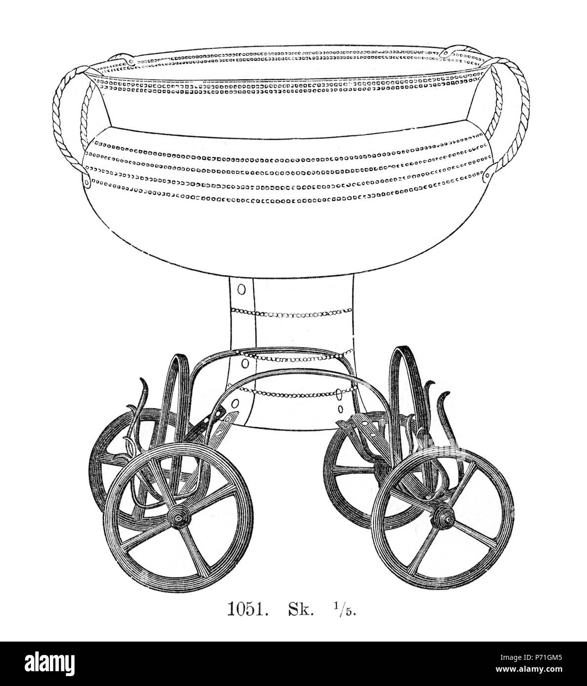 12 Bronsvagn fr nära Ystad, Skåne (Montelius, Minnen (1917) Fig1051) Foto Stock