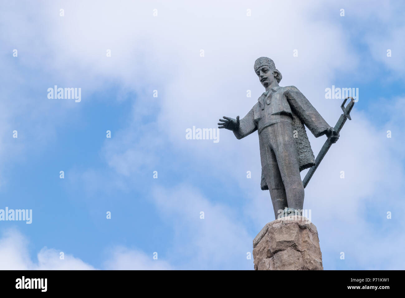 Statua di Avram Iancu in Cluj-Napoca, Romania. Foto Stock