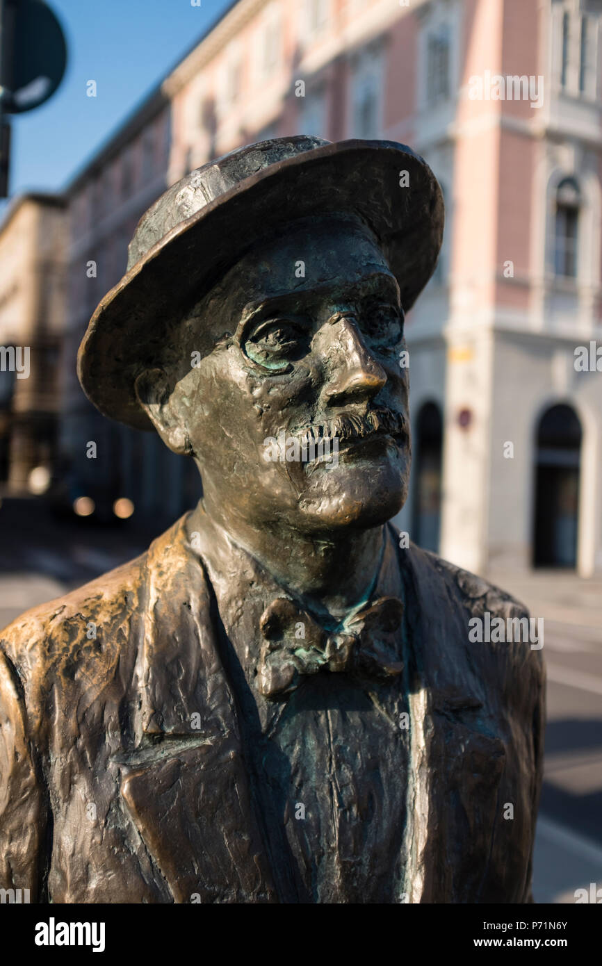 Joyce statua a Trieste, Italia Foto Stock