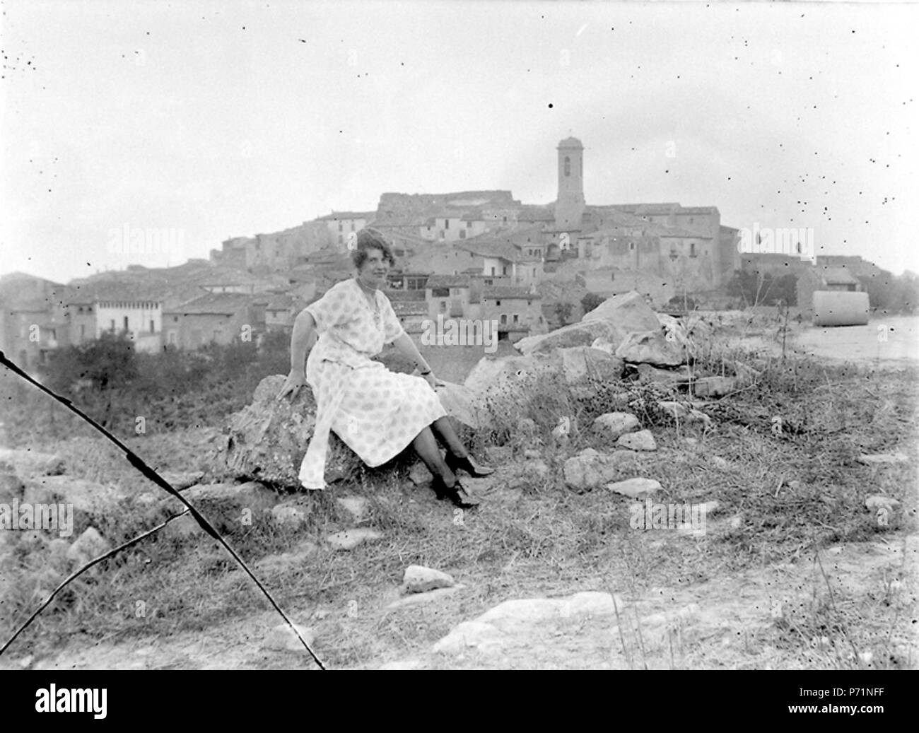 Inglese: Còpia del digitale originale negatiu de vidre Llegat Dolors Moros, 2010 Museu d'Arte Jaume Morera, Lleida. 2712 . 30 Novembre 1899 8 Baldomer Gili Roig. El Vilosell, Les Garrigues Foto Stock