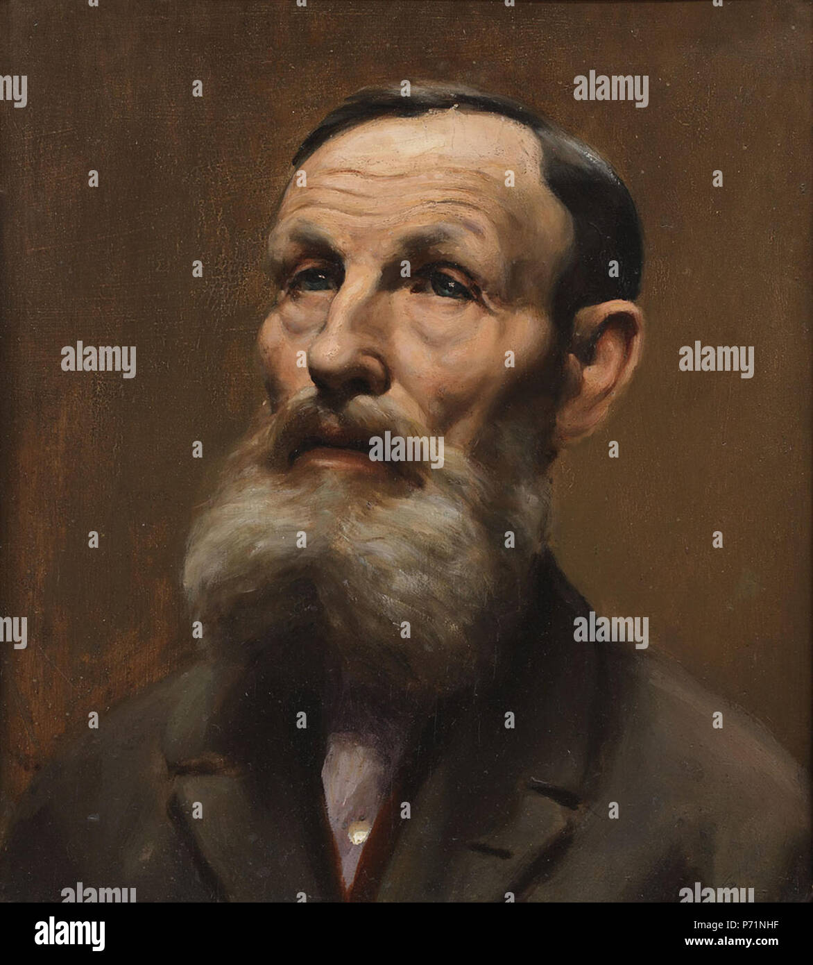 18 Bohuslav Kozák - portrét starého muže s vousem Foto Stock