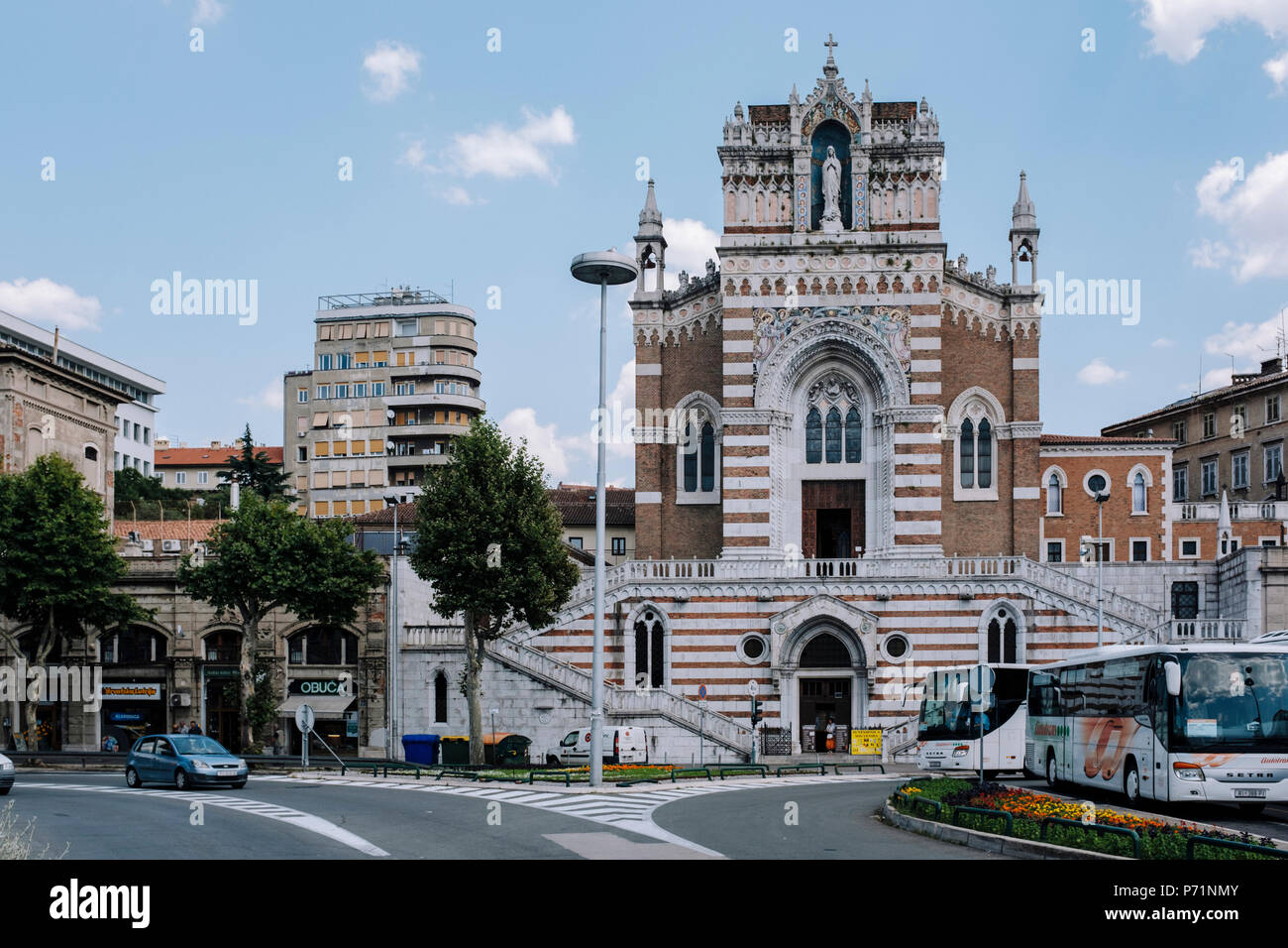 Chiesa dei Cappuccini di Nostra Signora di Lourdes Rijeka CROAZIA Foto Stock