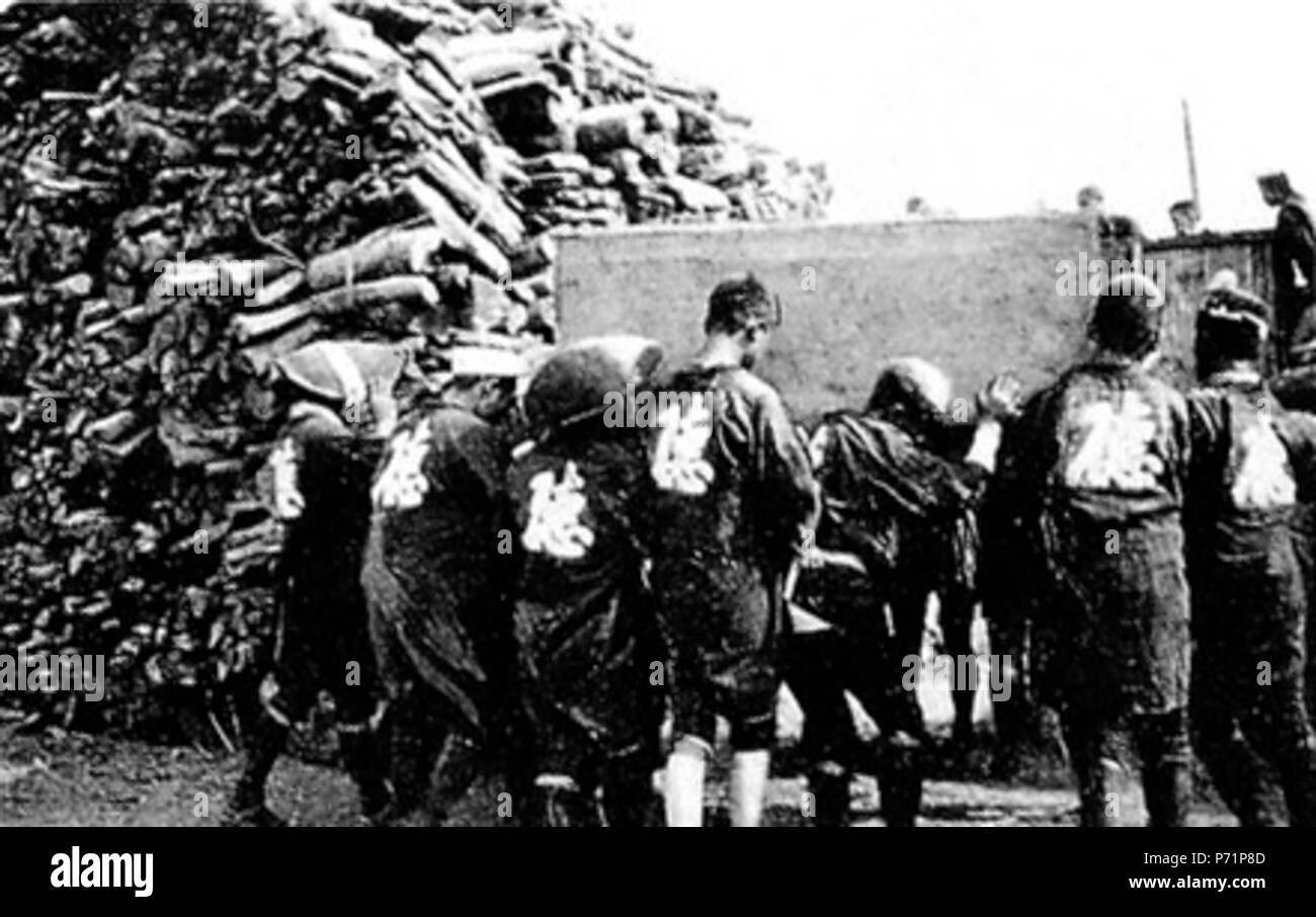 146 Japanische Kulis, importirt vom deutschen Militär Foto Stock