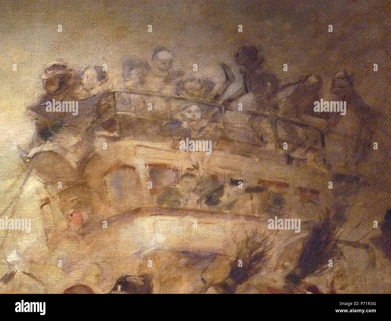 Français : - Dettaglio 093 - Passagers d'onu attelage à imperiale inglese: - persone su un doppio ponte di trasporto - Montmartre - . 1884 229 WILLETTE Adolphe,1884 - Parce Domine - Dettaglio 093 Foto Stock