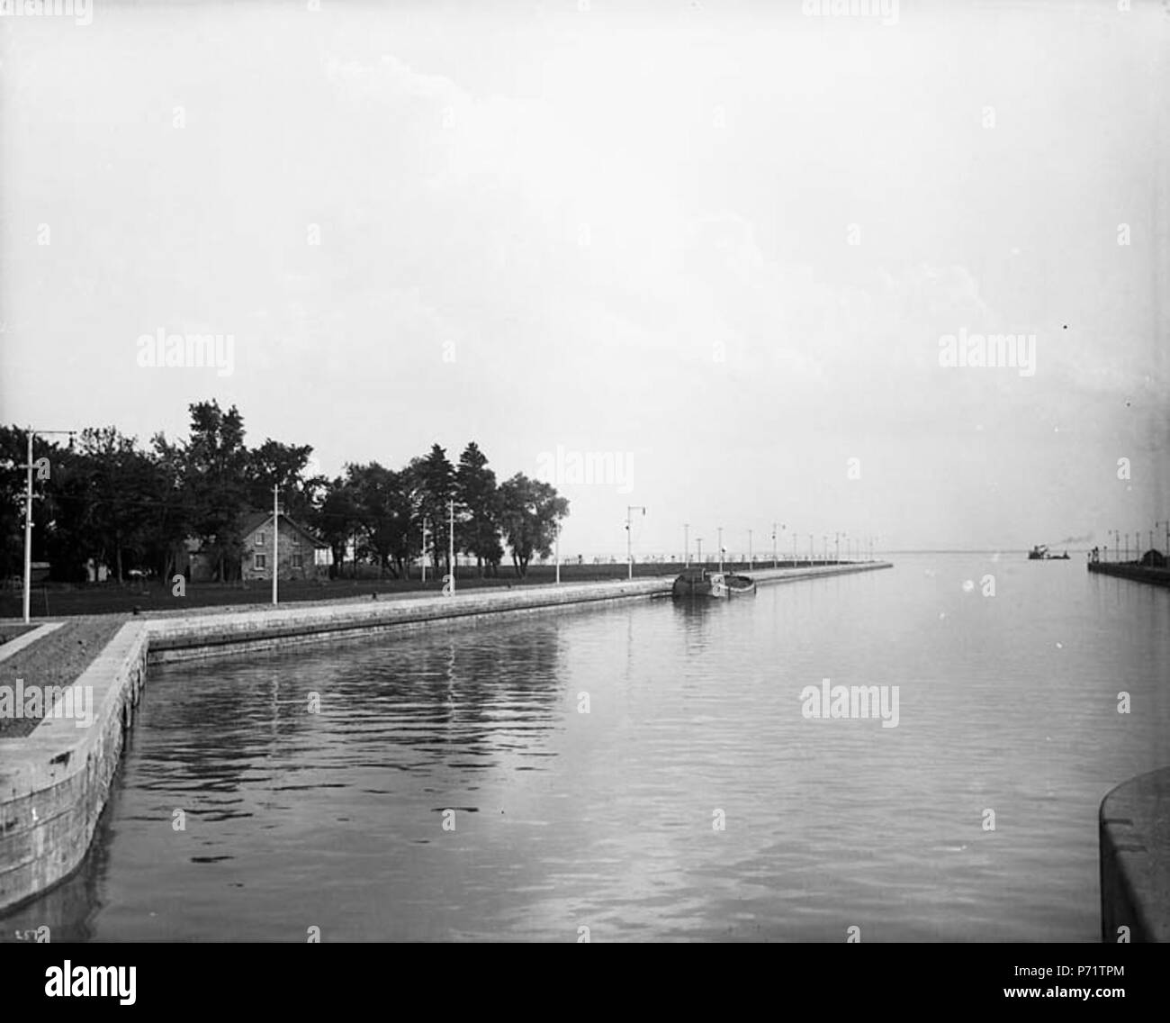Ingresso superiore di canal Soulanges . tra il 1845 e il 1930 17 superiore di ingresso del canal Soulanges Foto Stock