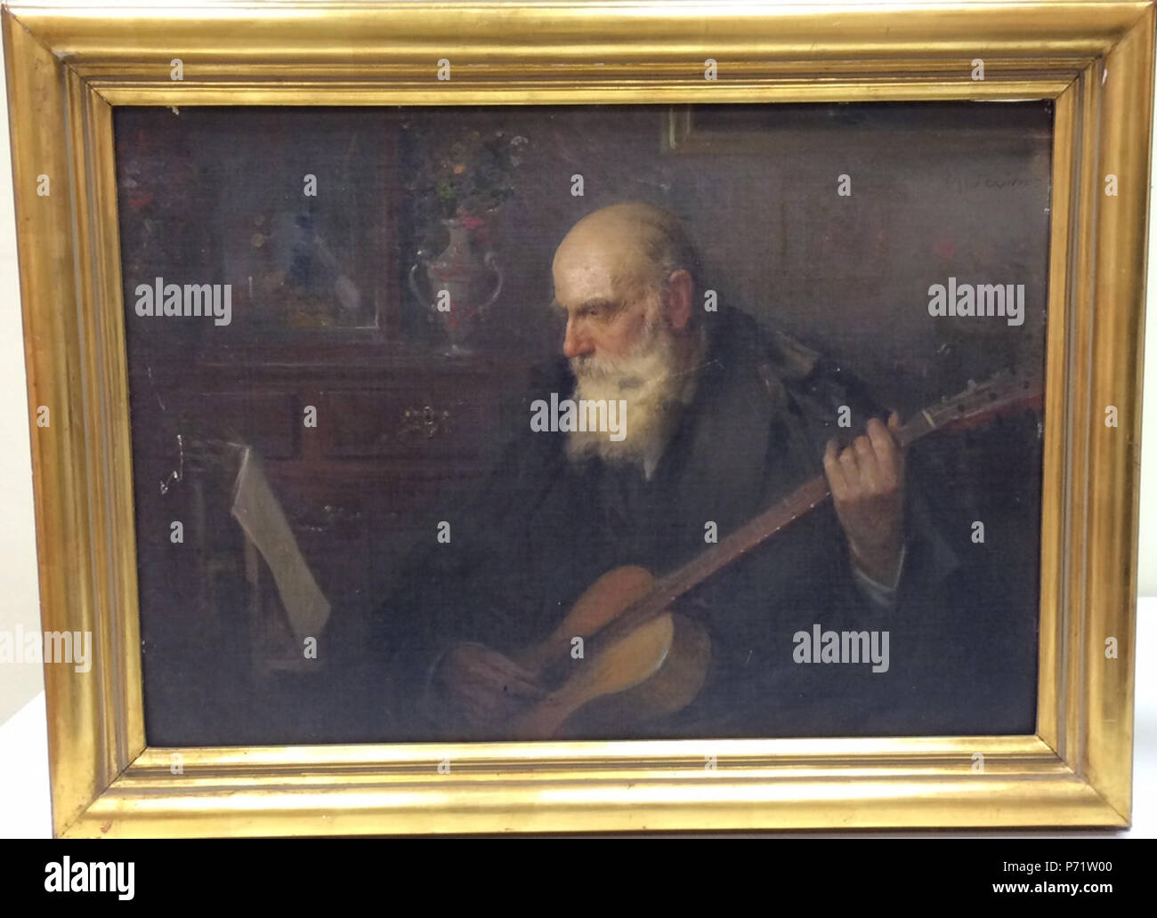 48 Músic tocant la guitarra (modesto Teixidor) - CAT CEDOC 1.9.12 Foto Stock